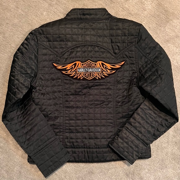 GAP Jackets & Blazers - Gap Womens Quilted Jacket Black Heathered Button Kangaroo Pocket mock neck